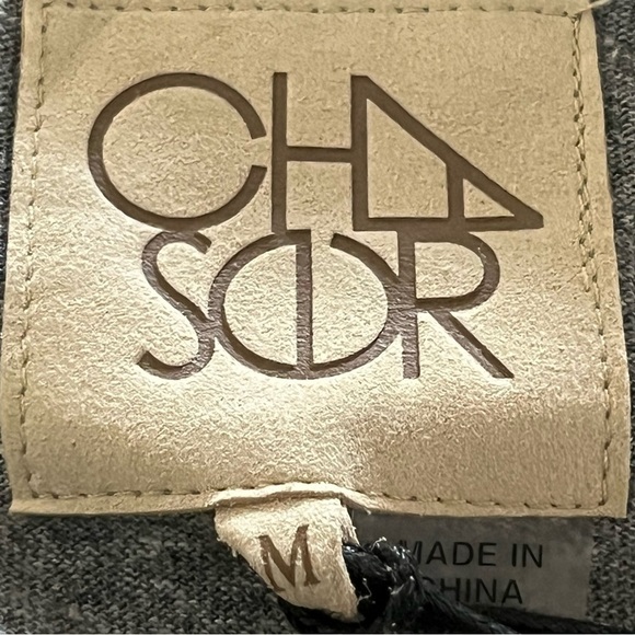 Chaser Shirred Peplum Sleeve Drawstring Mini Dress Streaky Grey Med - Picture 6 of 10